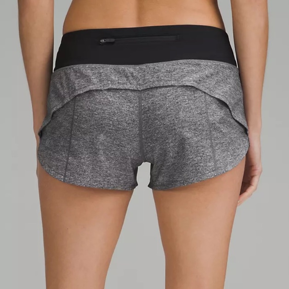 SOLD❌ lululemon heather lux multi black low-rise shorts - Picture 2 of 4